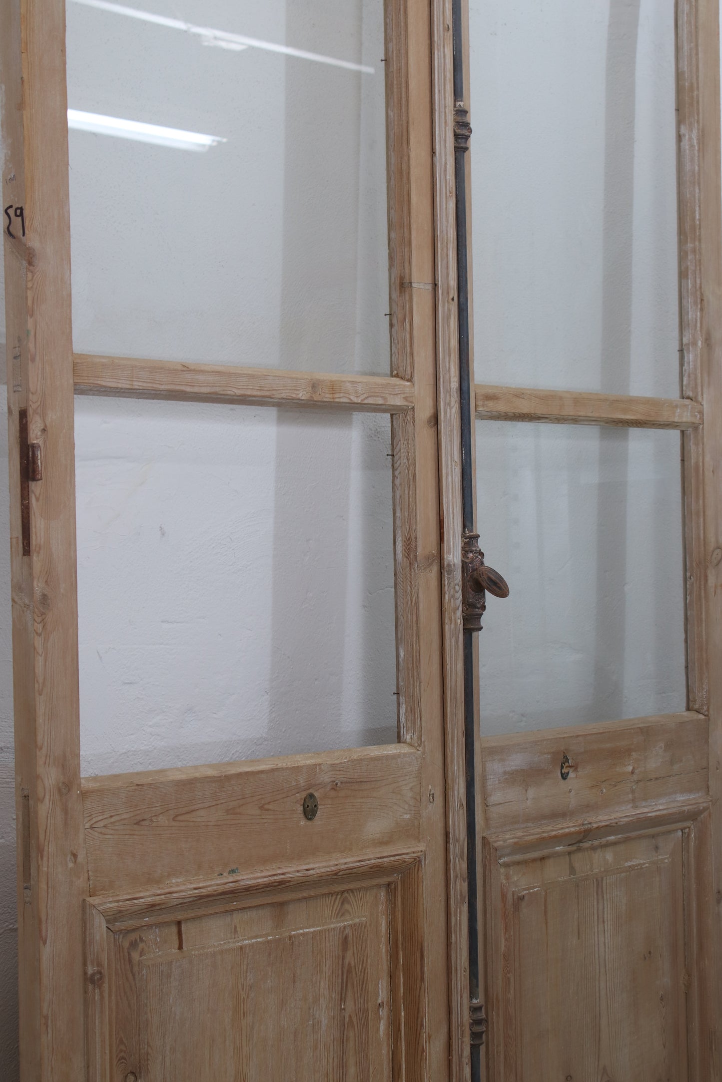 VINTAGE DBL FRENCH GLASS DOOR L204.5