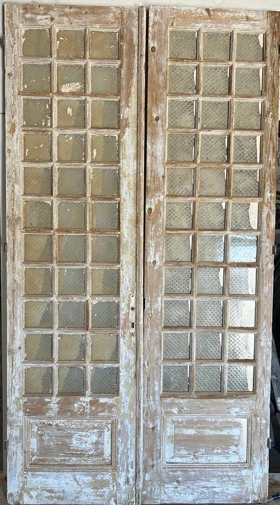 VINTAGE DBL FRENCH  GLASS DOOR L073