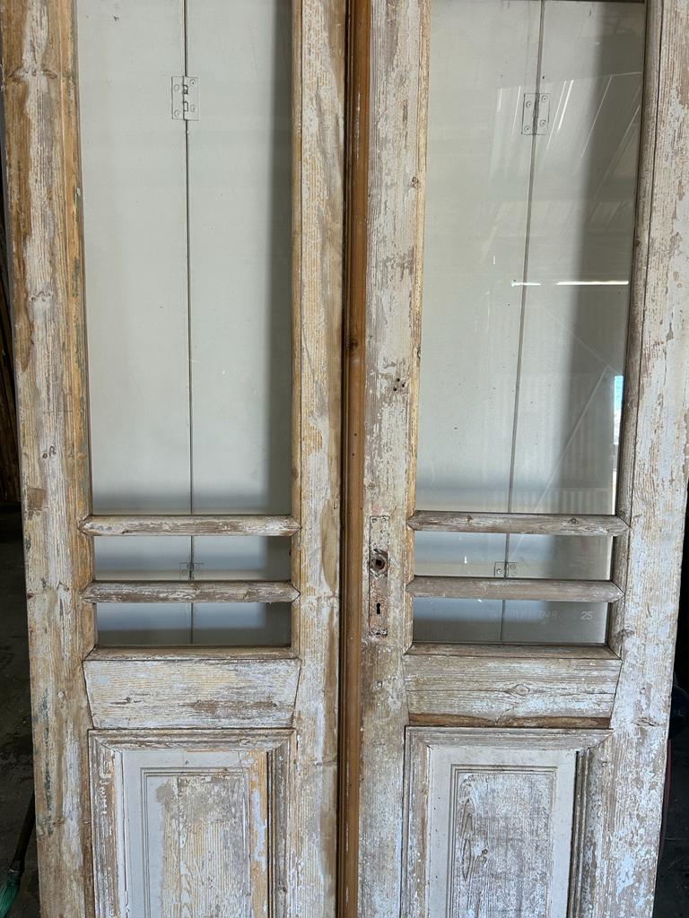 VINTAGE DBL FRENCH  GLASS DOOR L213