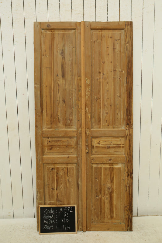 VINTAGE DBL FRENCH DOOR A582