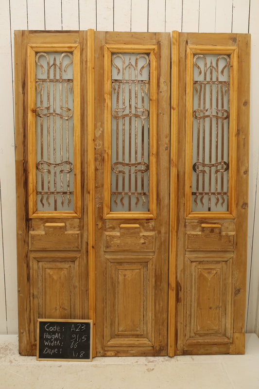 VINTAGE TPL FRENCH METAL DOOR A23