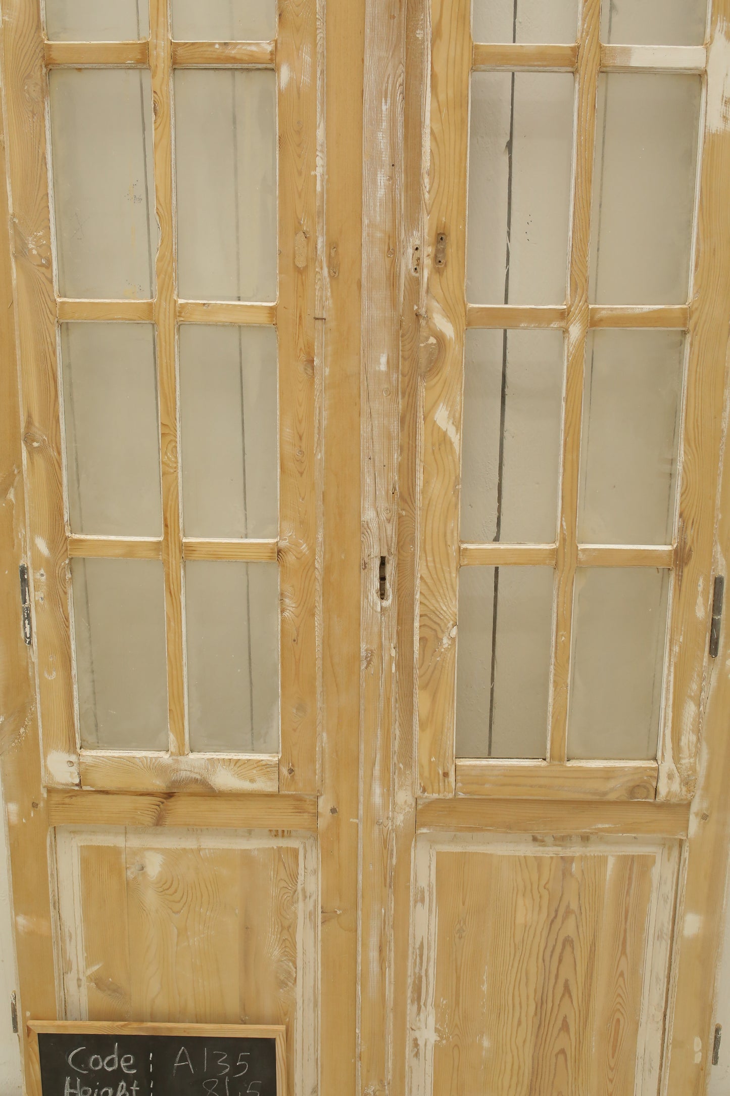 VINTAGE DBL FRENCH GLASS DOOR A135