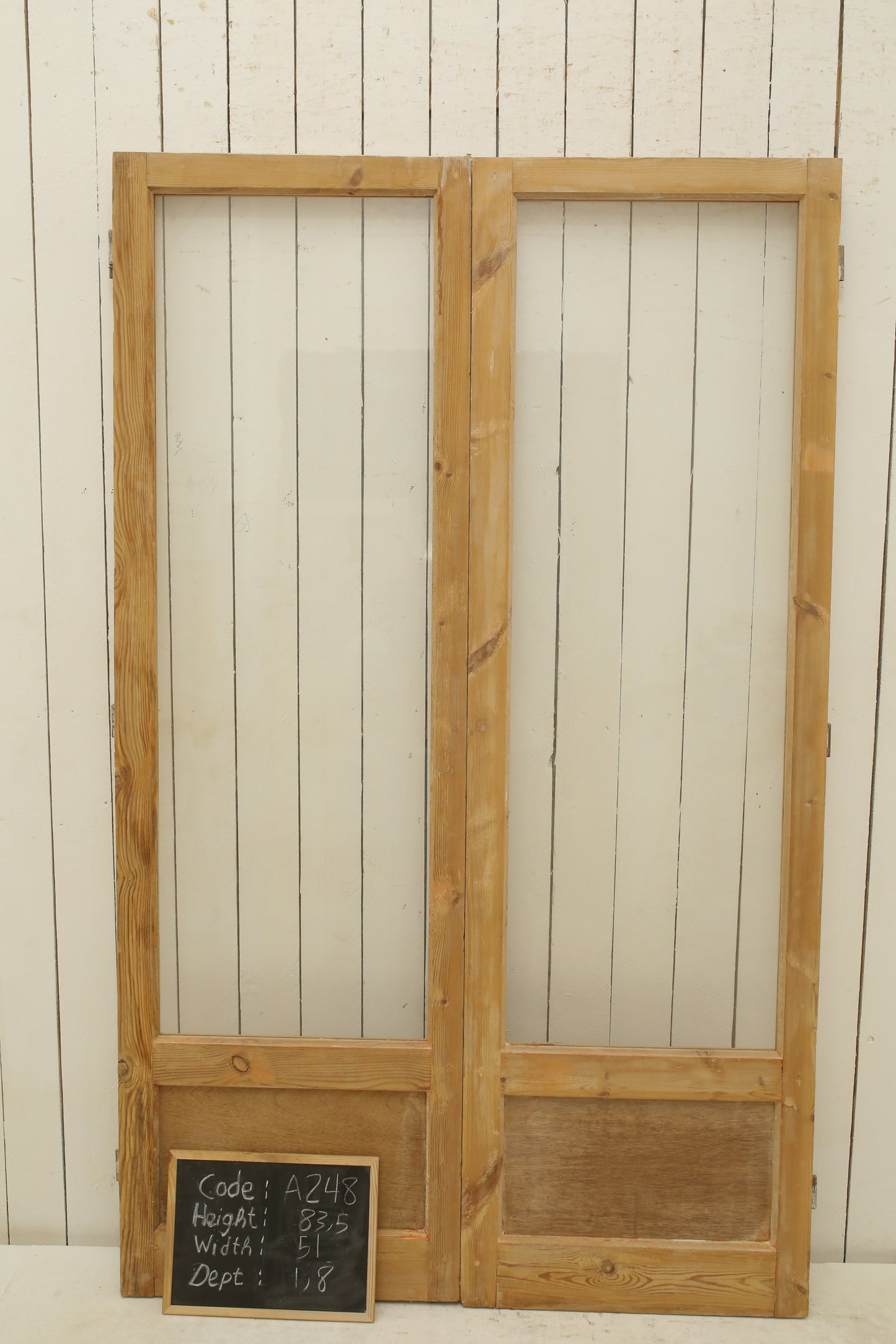 VINTAGE DBL FRENCH GLASS DOOR A248