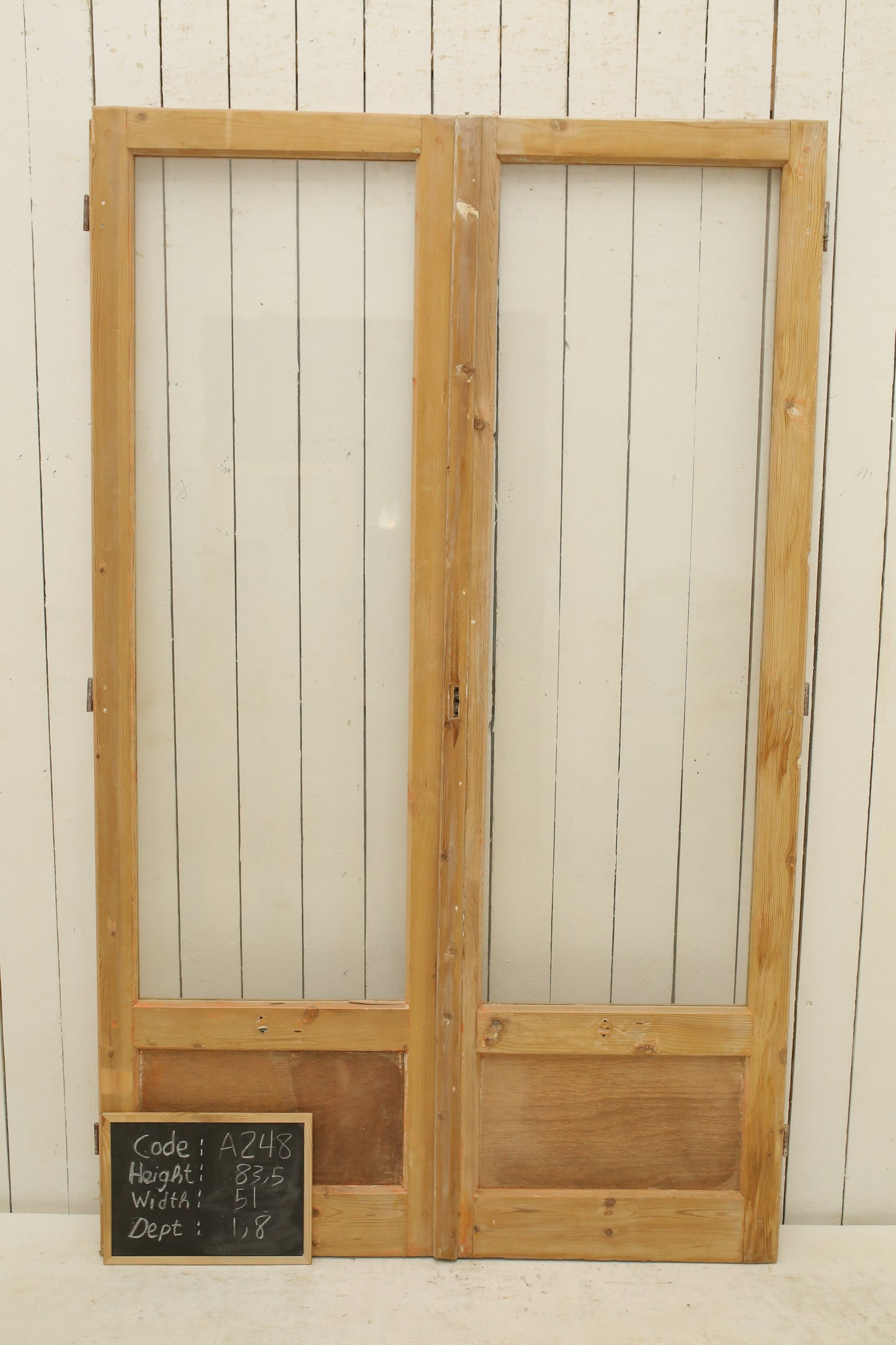 VINTAGE DBL FRENCH GLASS DOOR A248