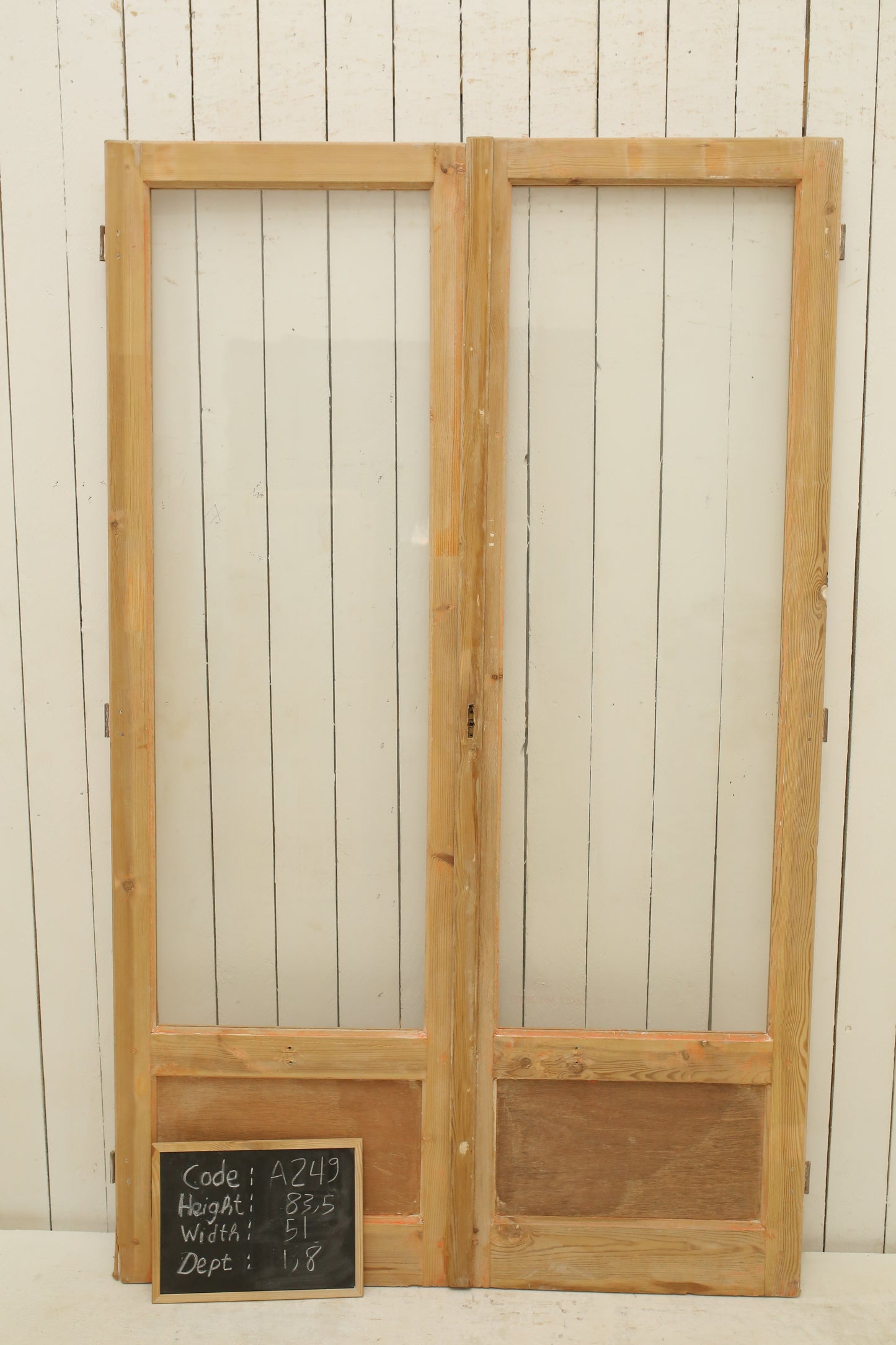 VINTAGE DBL FRENCH GLASS DOOR A249