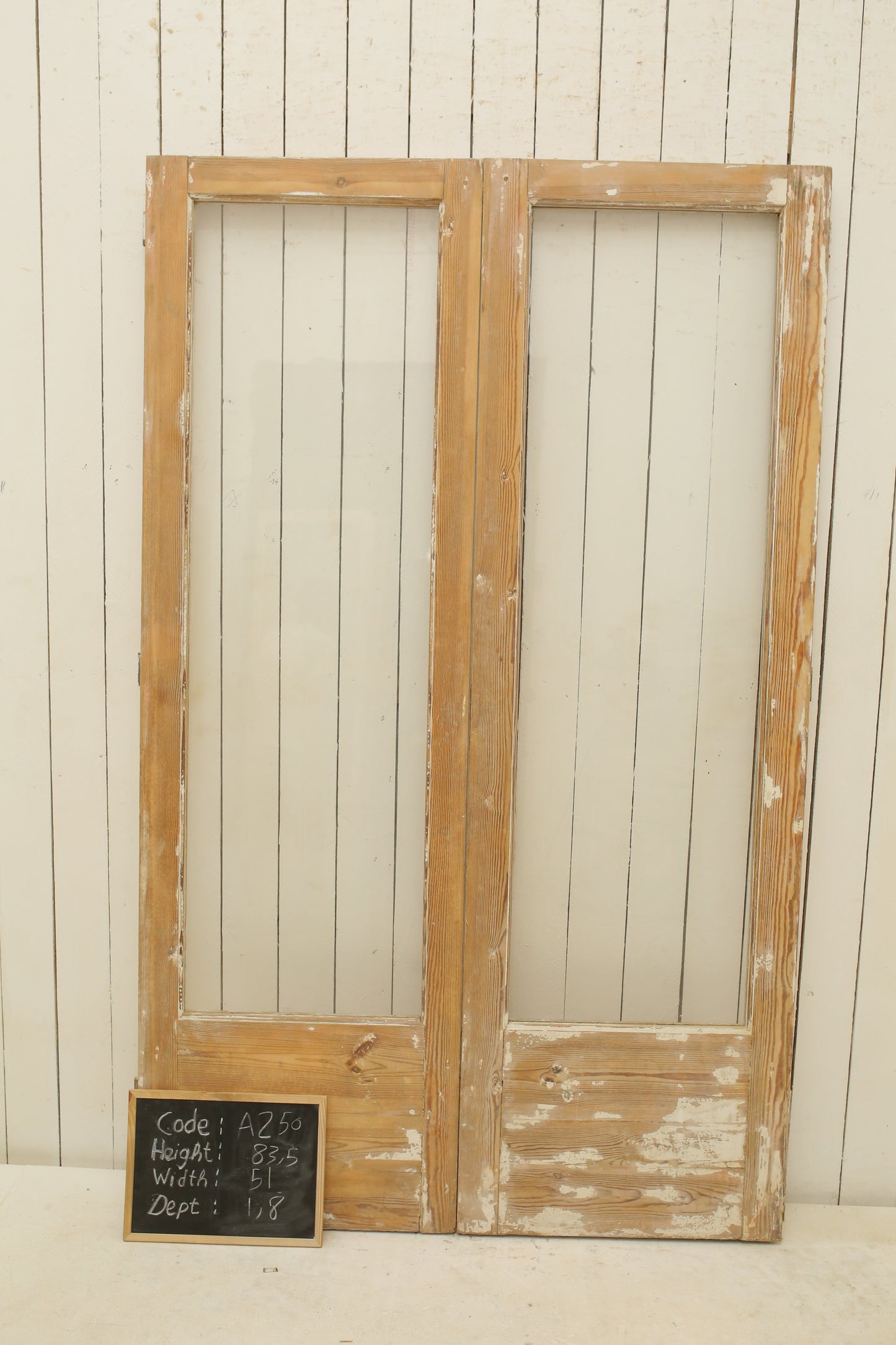 VINTAGE DBL FRENCH GLASS DOOR A250