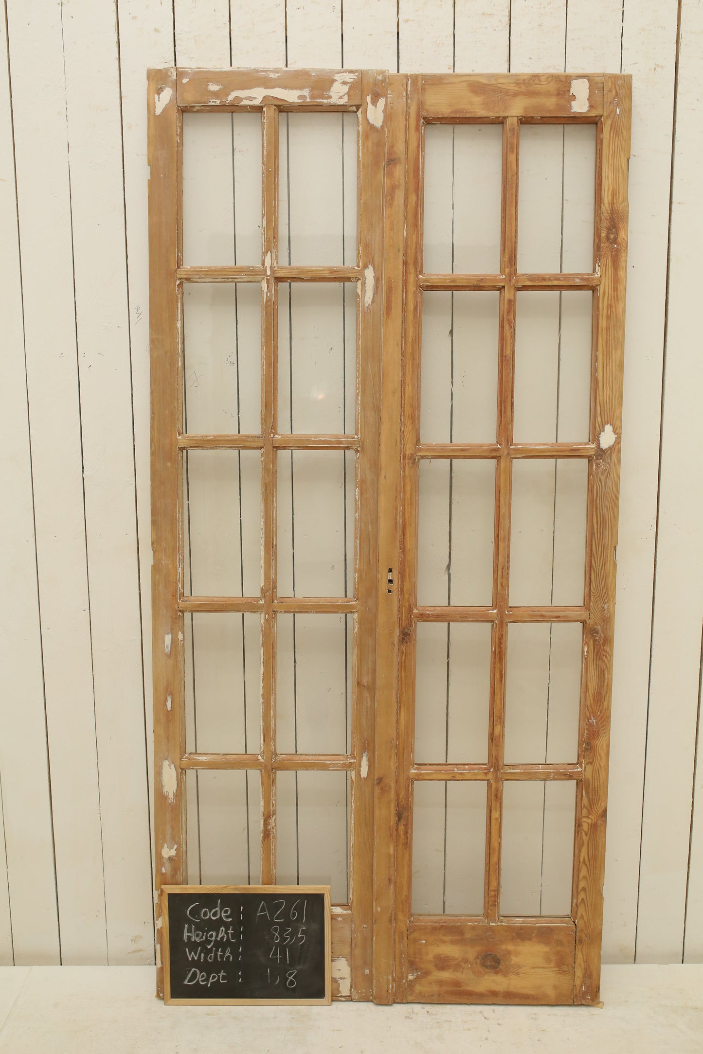 VINTAGE DBL FRENCH GLASS DOOR A261