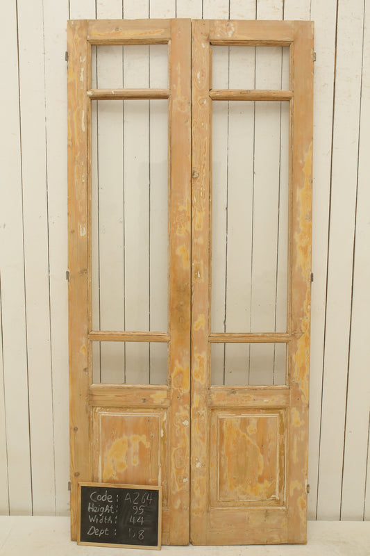 VINTAGE DBL FRENCH GLASS DOOR A264