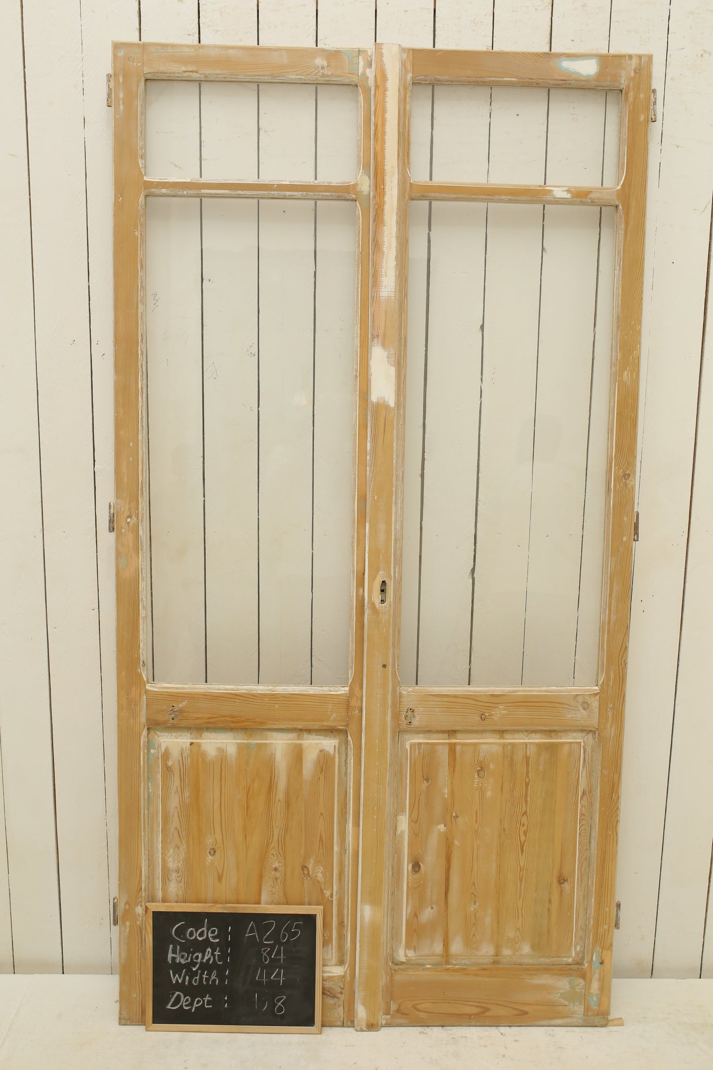 VINTAGE DBL FRENCH GLASS DOOR A265