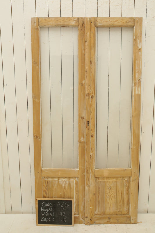 VINTAGE DBL FRENCH GLASS DOOR A266