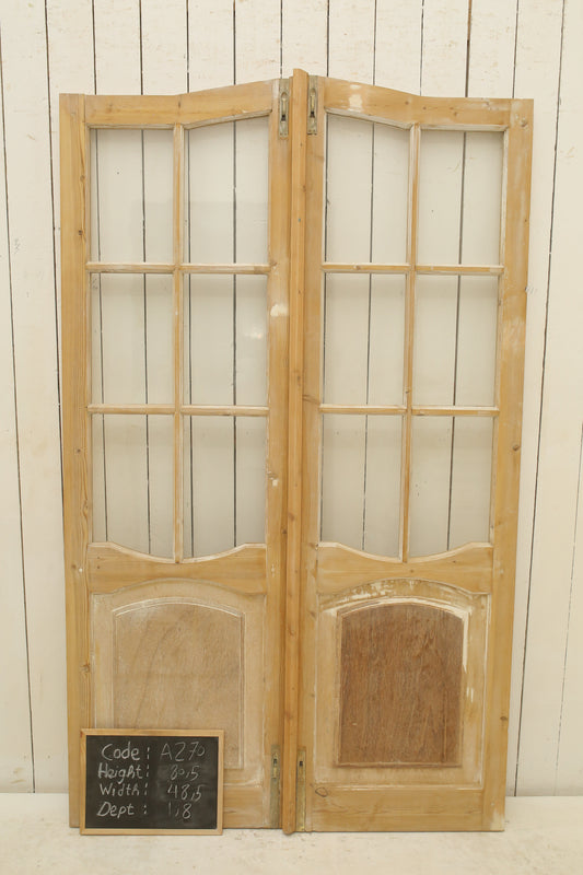 VINTAGE DBL FRENCH GLASS DOOR A270