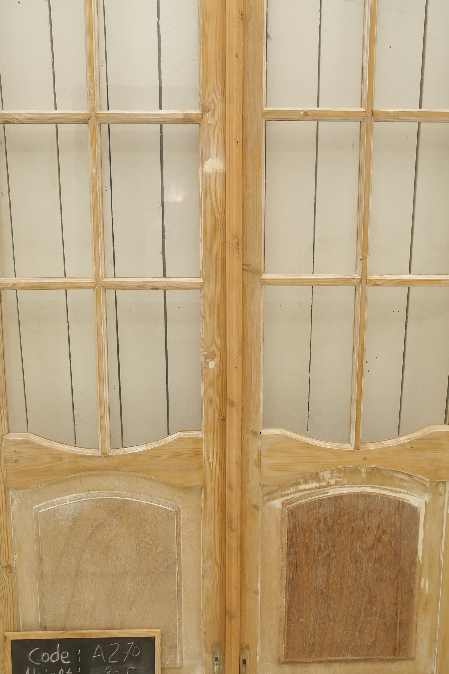 VINTAGE DBL FRENCH GLASS DOOR A270