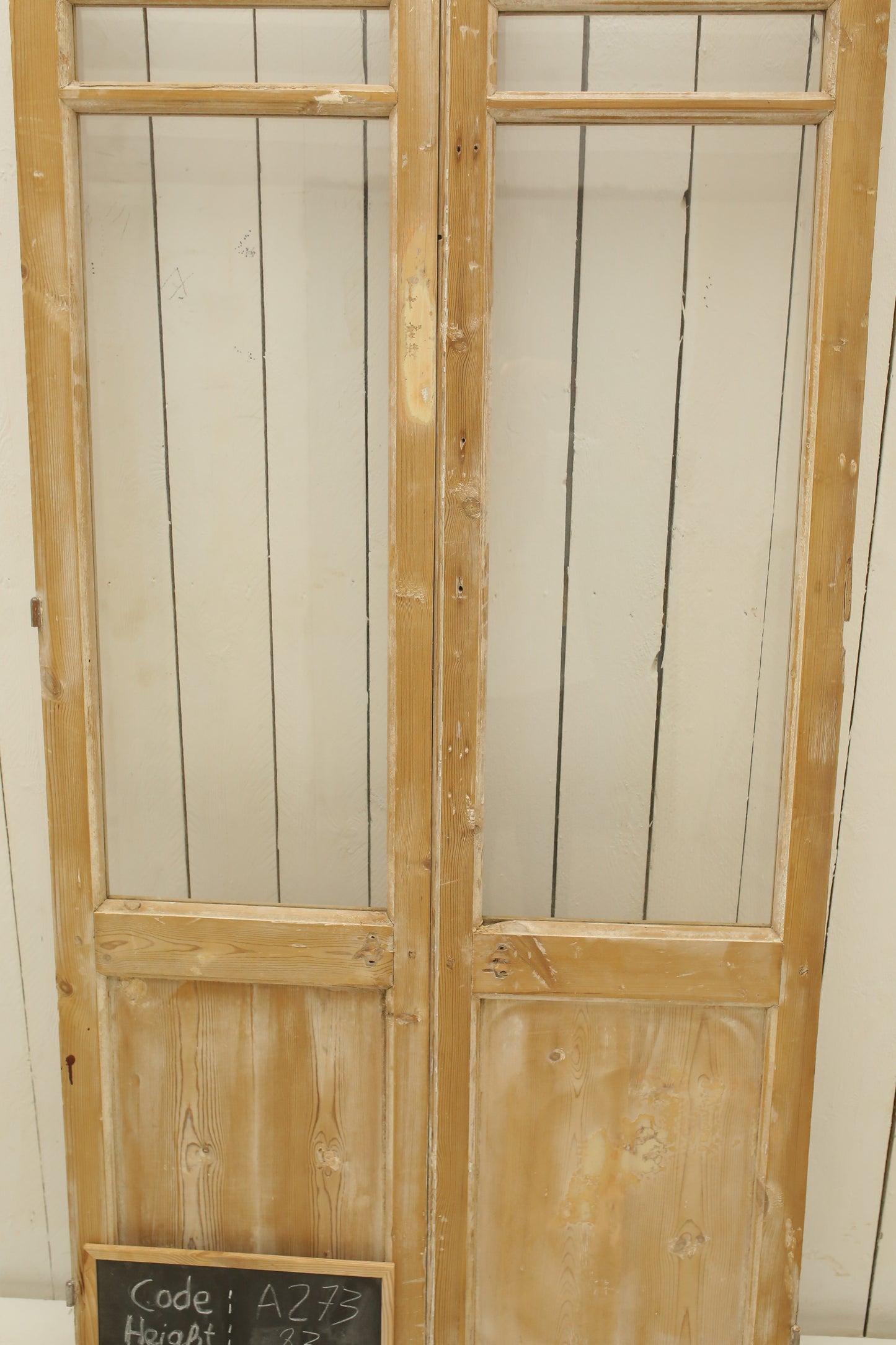 VINTAGE DBL FRENCH GLASS DOOR A273