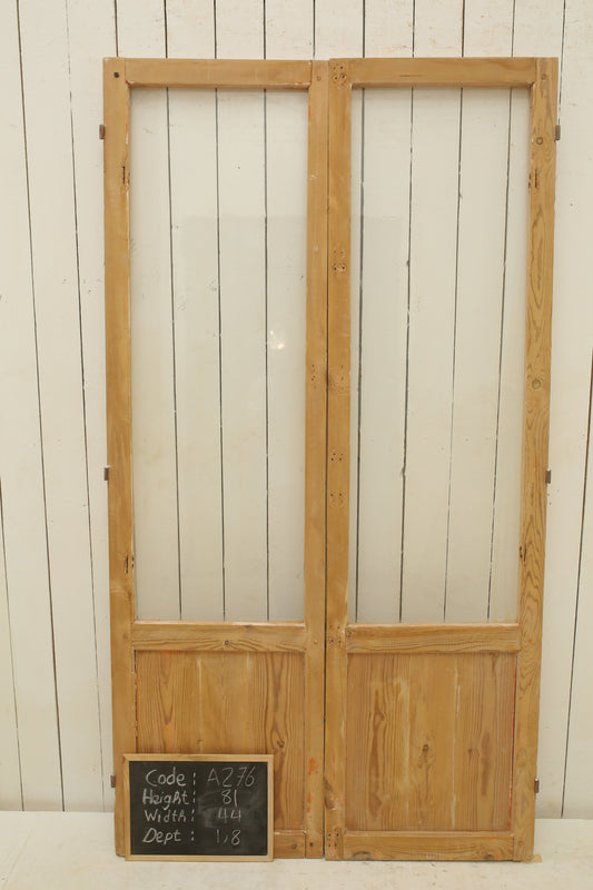 VINTAGE DBL FRENCH GLASS DOOR A276