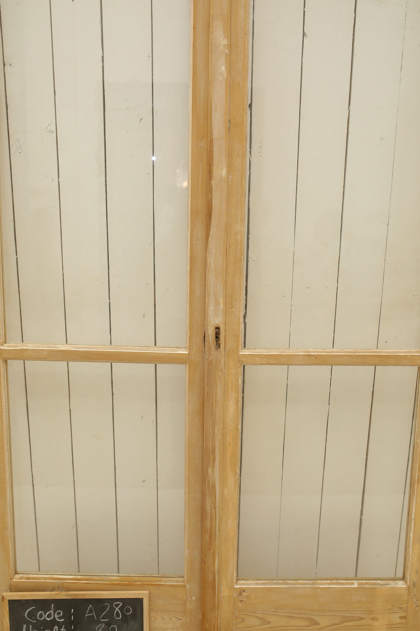 VINTAGE DBL FRENCH GLASS DOOR A280