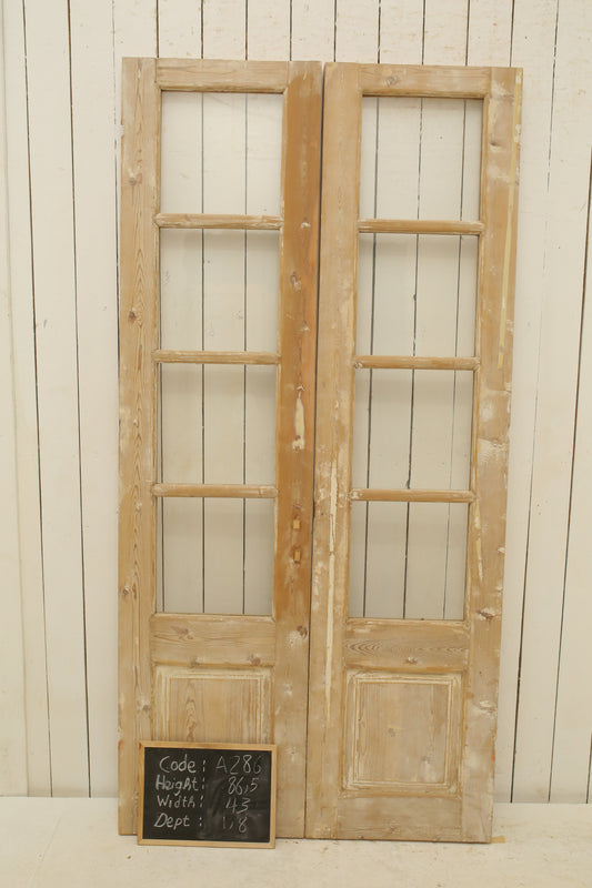 VINTAGE DBL FRENCH GLASS DOOR A286