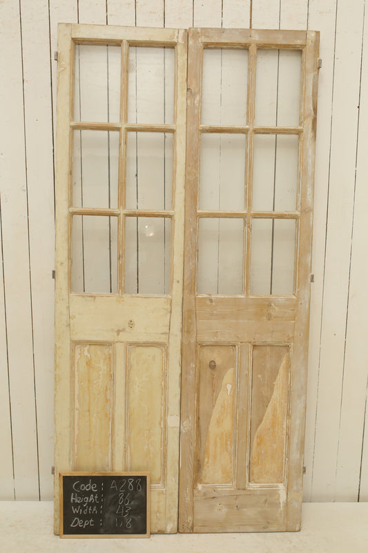 VINTAGE DBL FRENCH GLASS DOOR A288