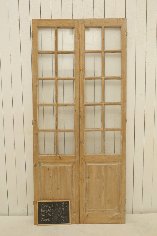 VINTAGE DBL FRENCH GLASS DOOR A289