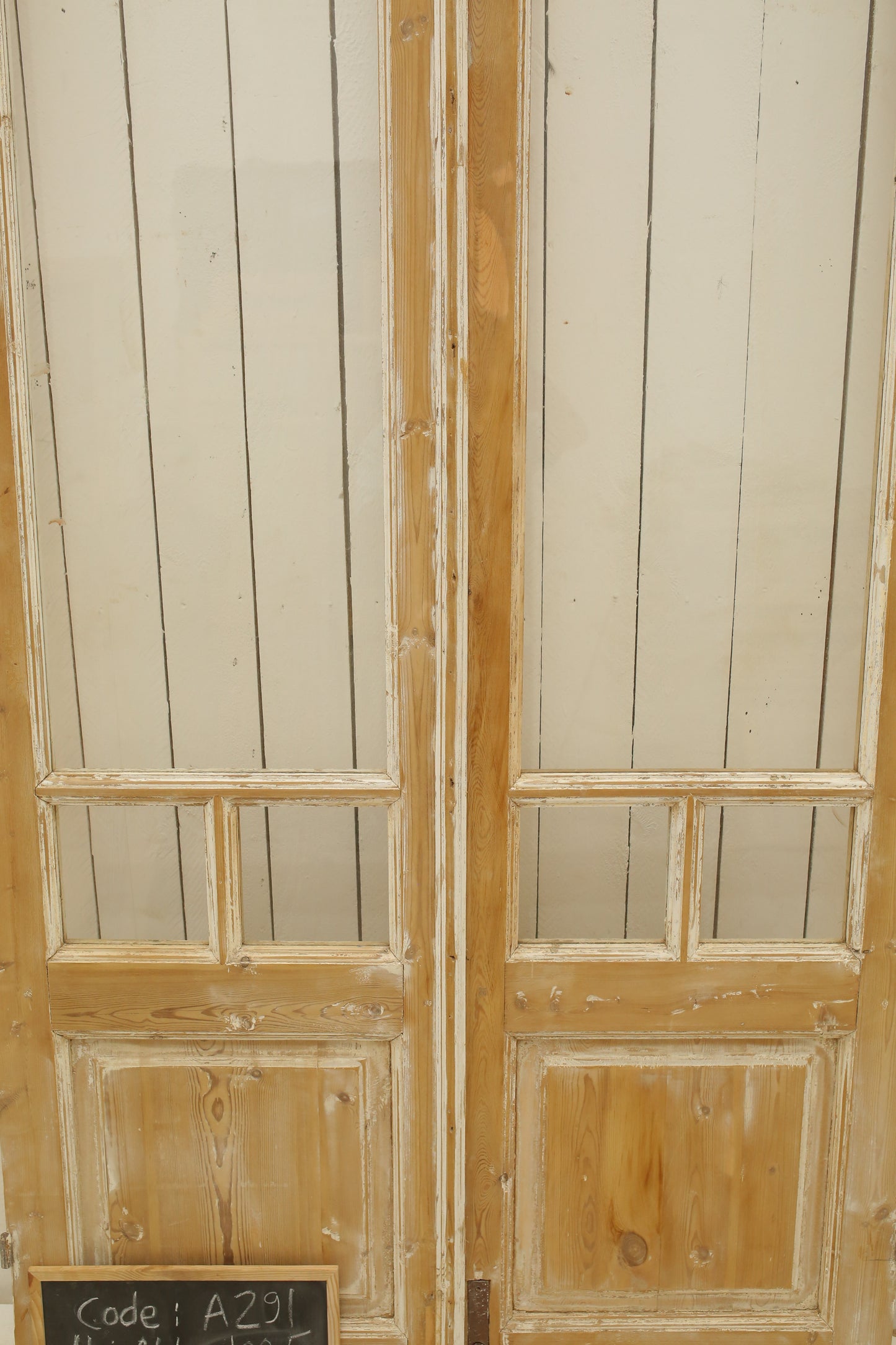 VINTAGE DBL FRENCH GLASS DOOR A291