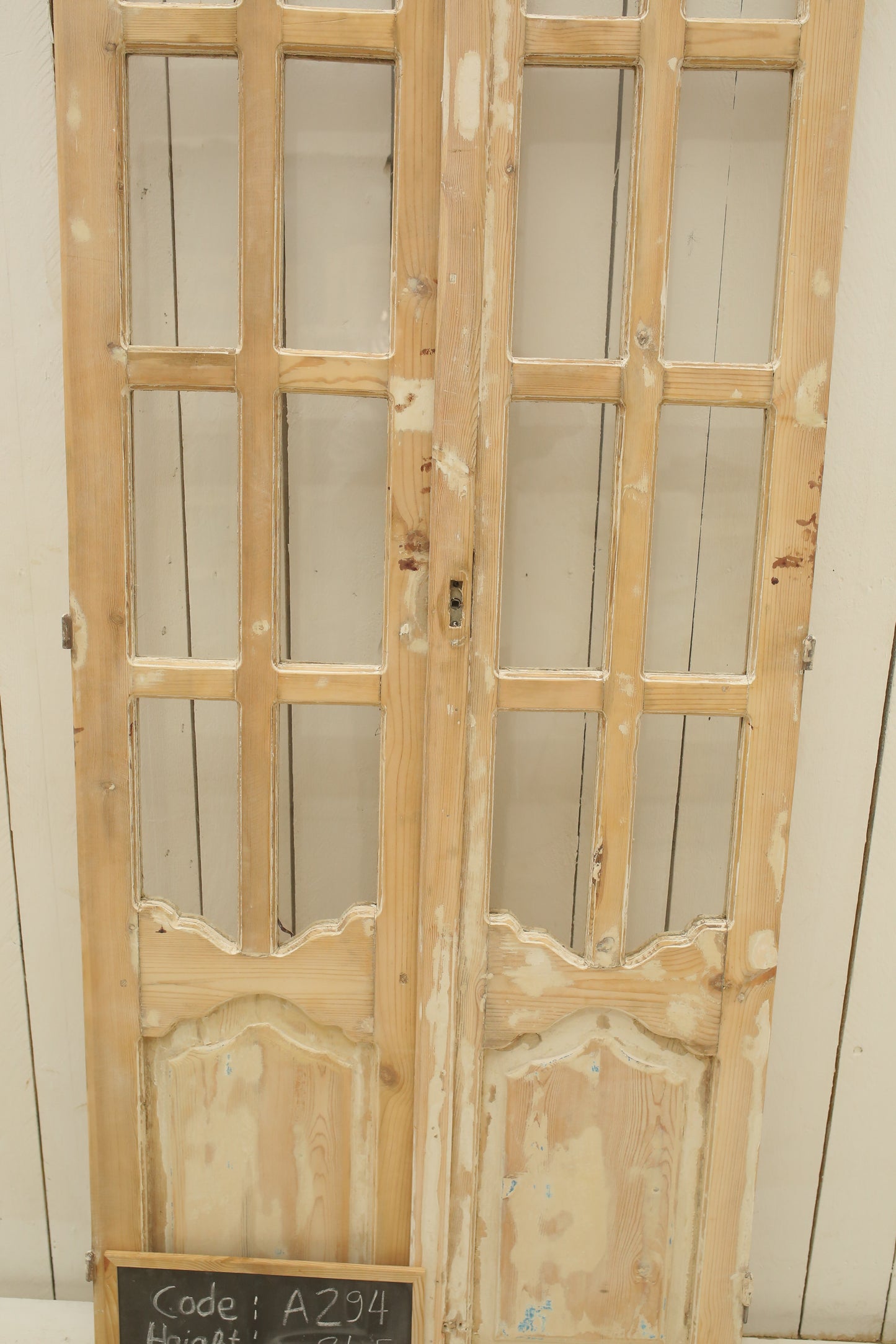 VINTAGE DBL FRENCH GLASS DOOR A294