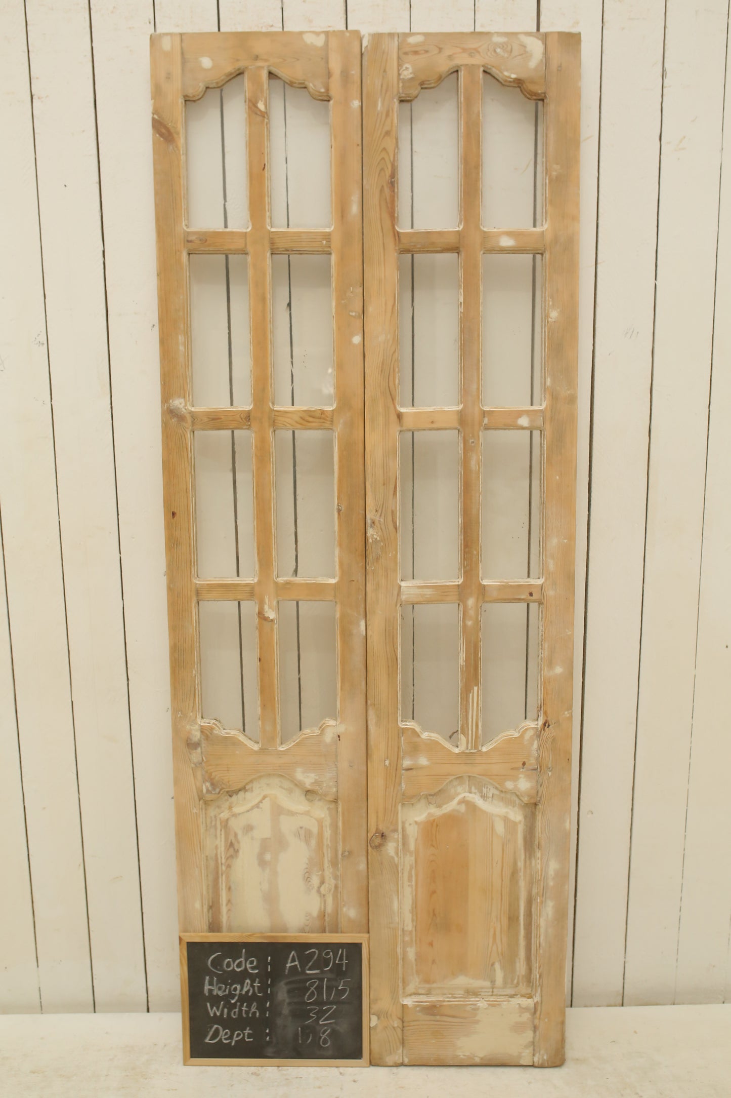 VINTAGE DBL FRENCH GLASS DOOR A294