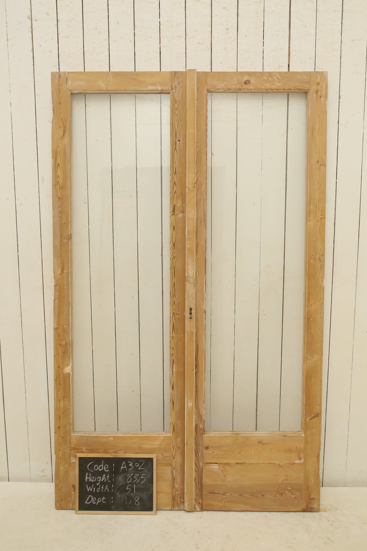 VINTAGE DBL FRENCH GLASS DOOR A302