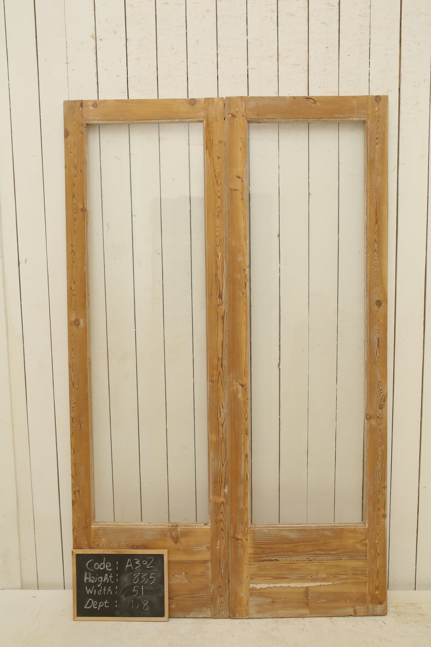 VINTAGE DBL FRENCH GLASS DOOR A302