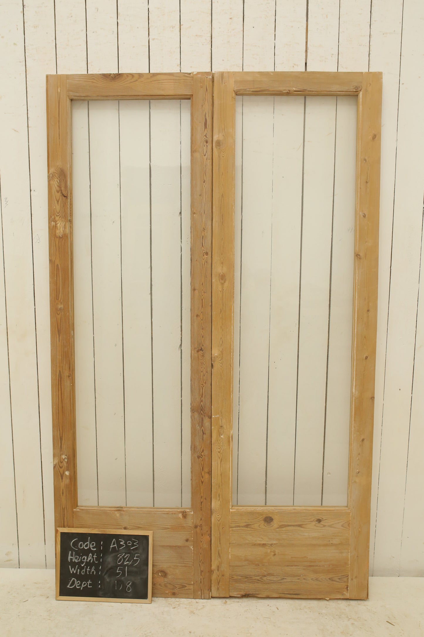 VINTAGE DBL FRENCH GLASS DOOR A303