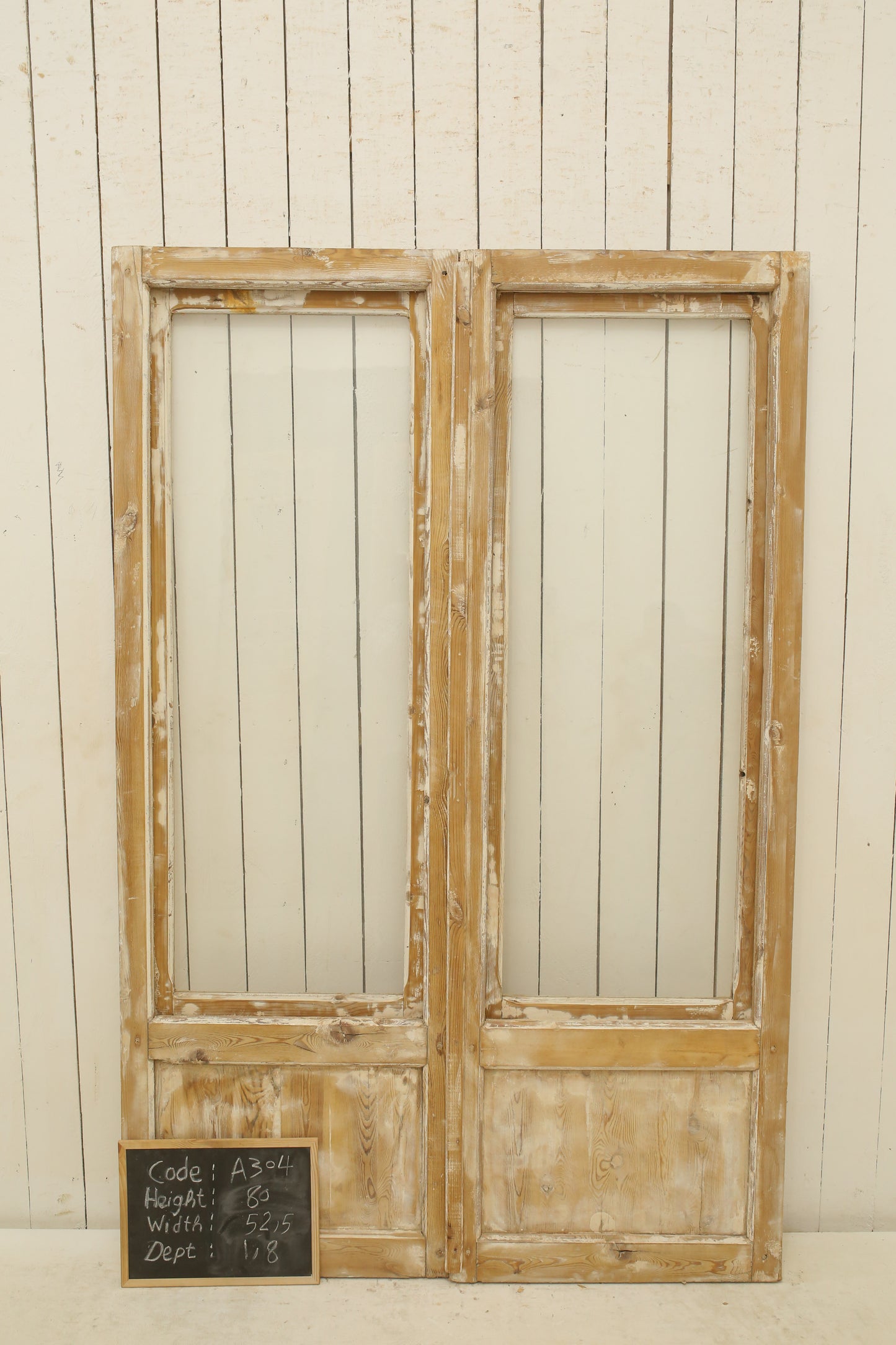 VINTAGE DBL FRENCH GLASS DOOR A304