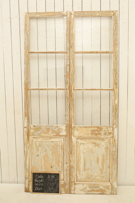 VINTAGE DBL FRENCH GLASS DOOR A309