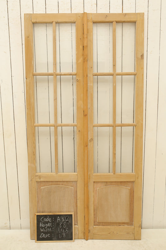 VINTAGE DBL FRENCH GLASS DOOR A312