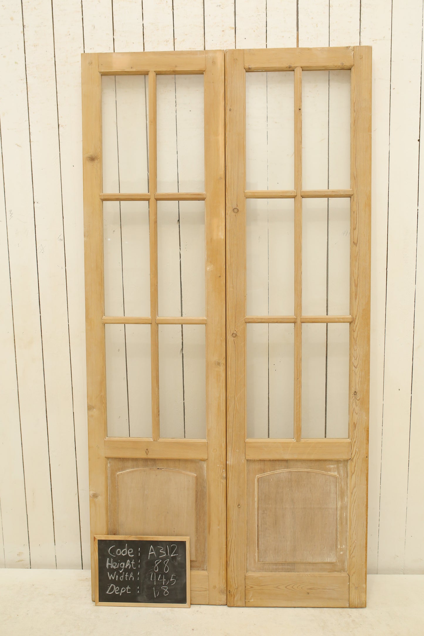 VINTAGE DBL FRENCH GLASS DOOR A312