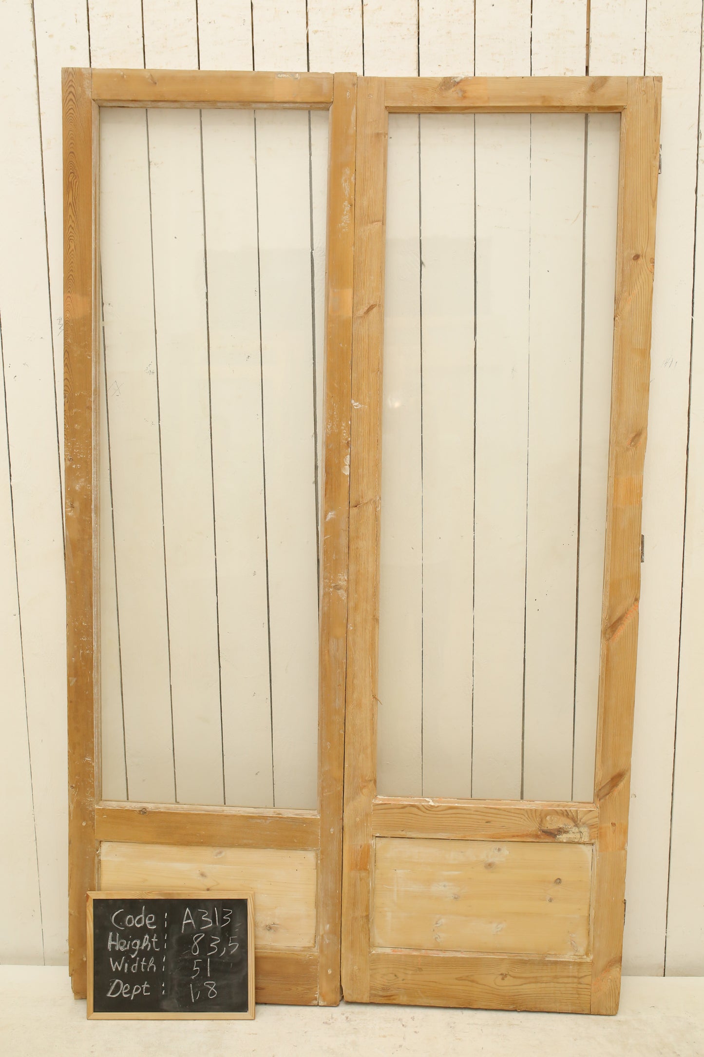 VINTAGE DBL FRENCH GLASS DOOR A313