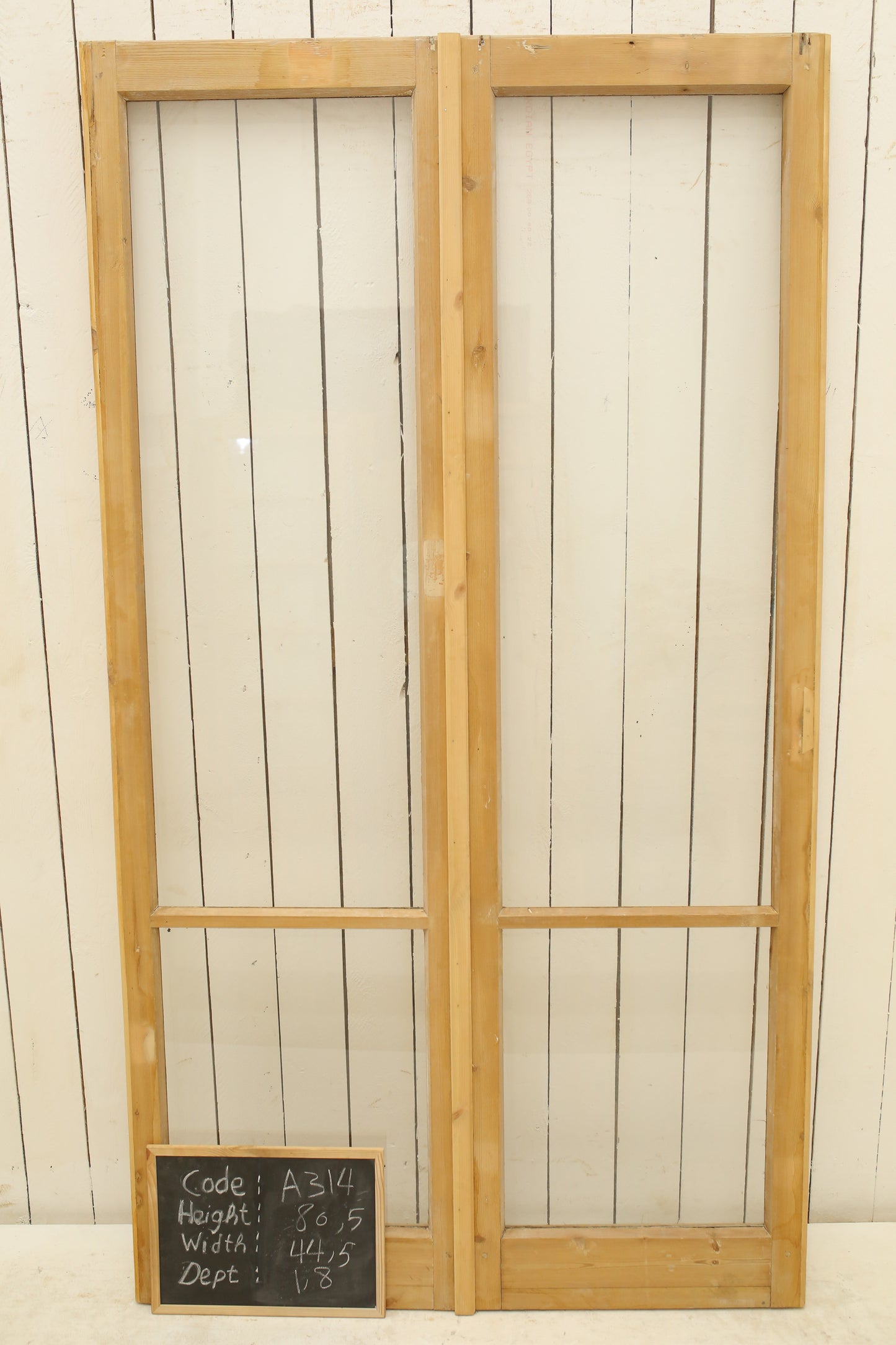 VINTAGE DBL FRENCH GLASS DOOR A314