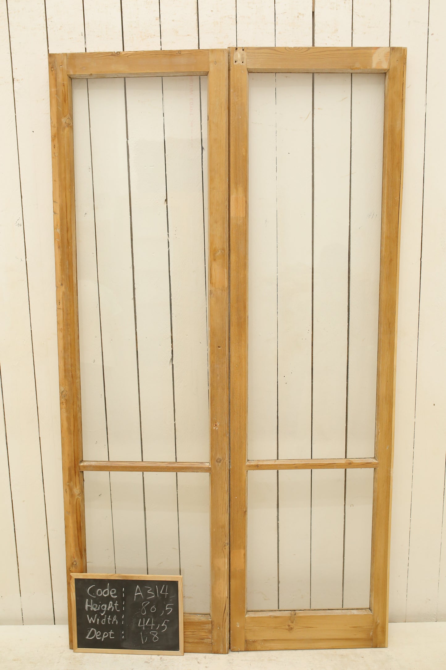 VINTAGE DBL FRENCH GLASS DOOR A314