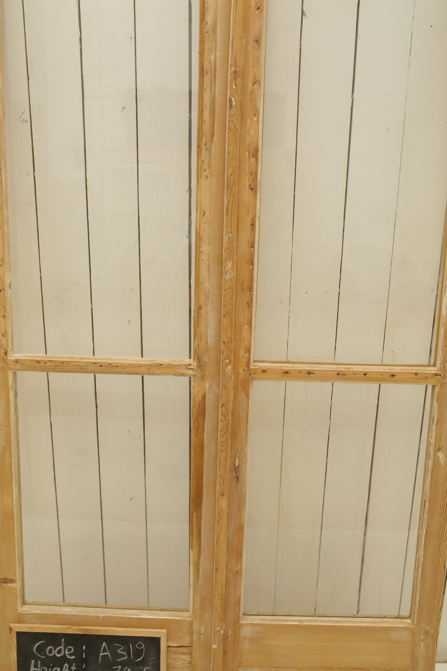 VINTAGE DBL FRENCH GLASS DOOR A319