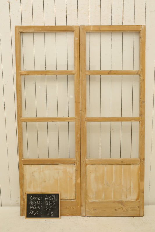 VINTAGE DBL FRENCH GLASS DOOR A321