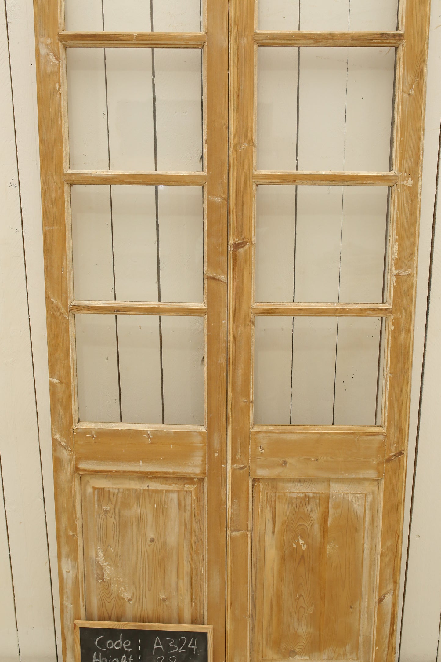 VINTAGE DBL FRENCH GLASS DOOR A324