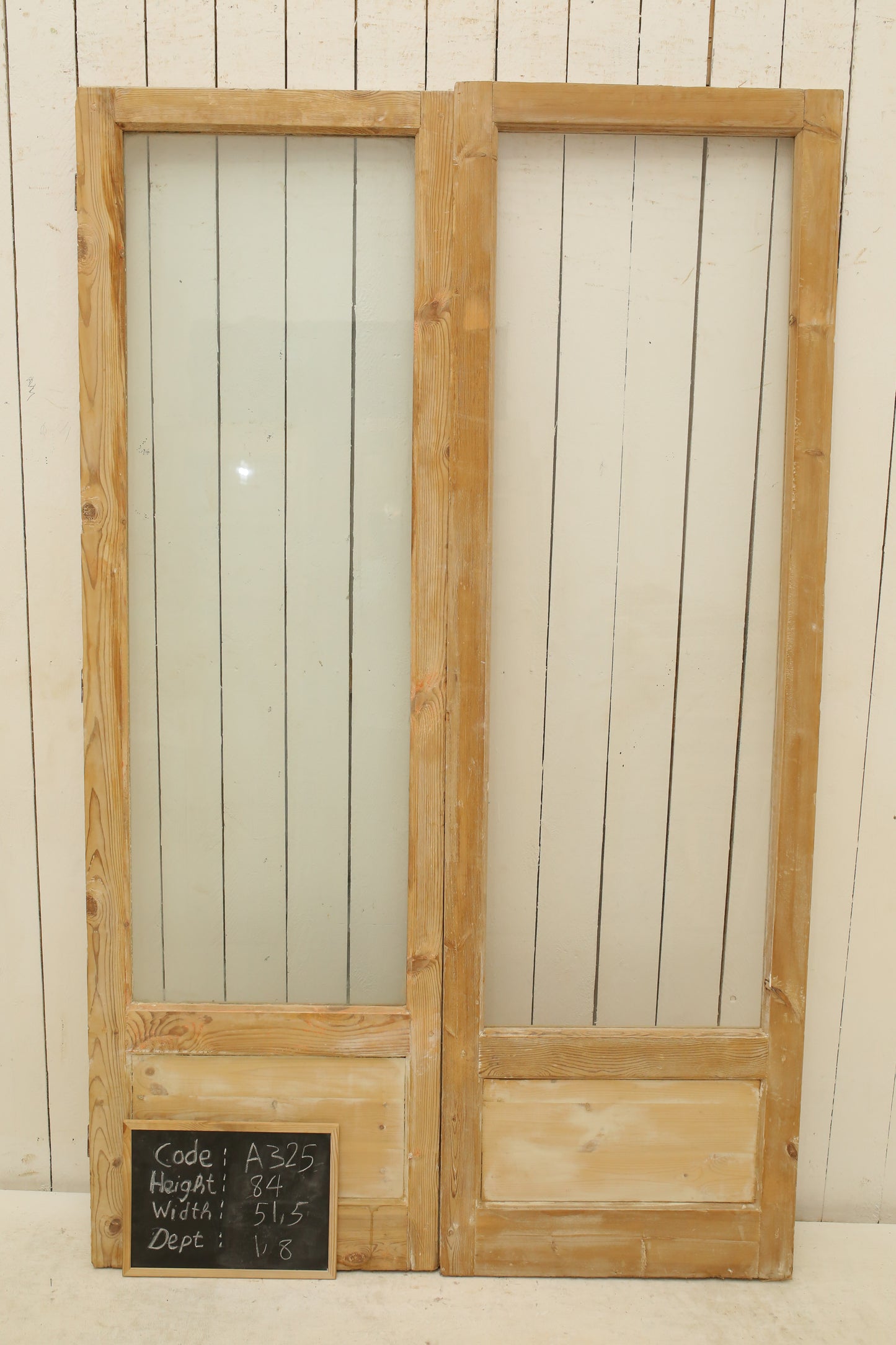 VINTAGE DBL FRENCH GLASS DOOR A325