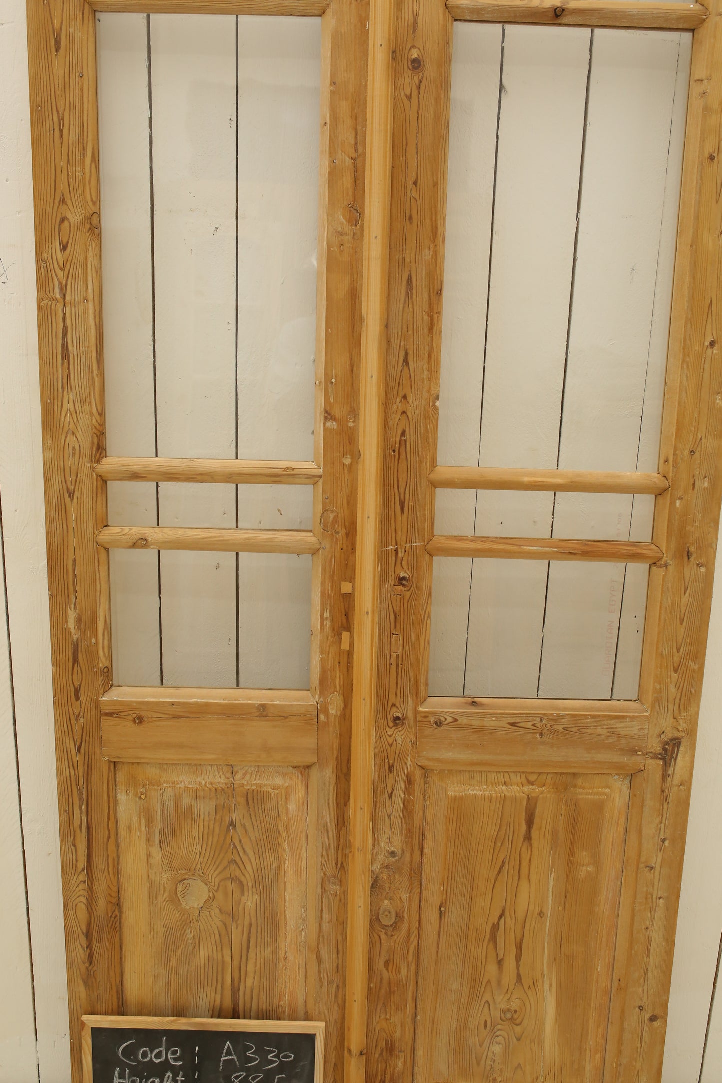 VINTAGE DBL FRENCH GLASS DOOR A330