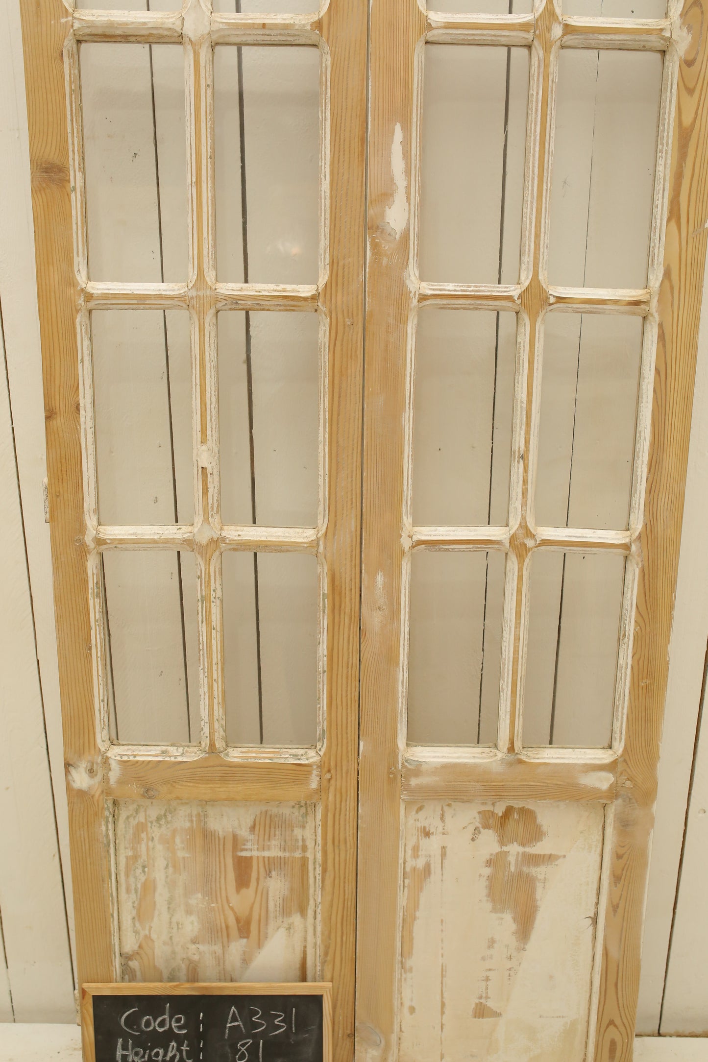 VINTAGE DBL FRENCH GLASS DOOR A331