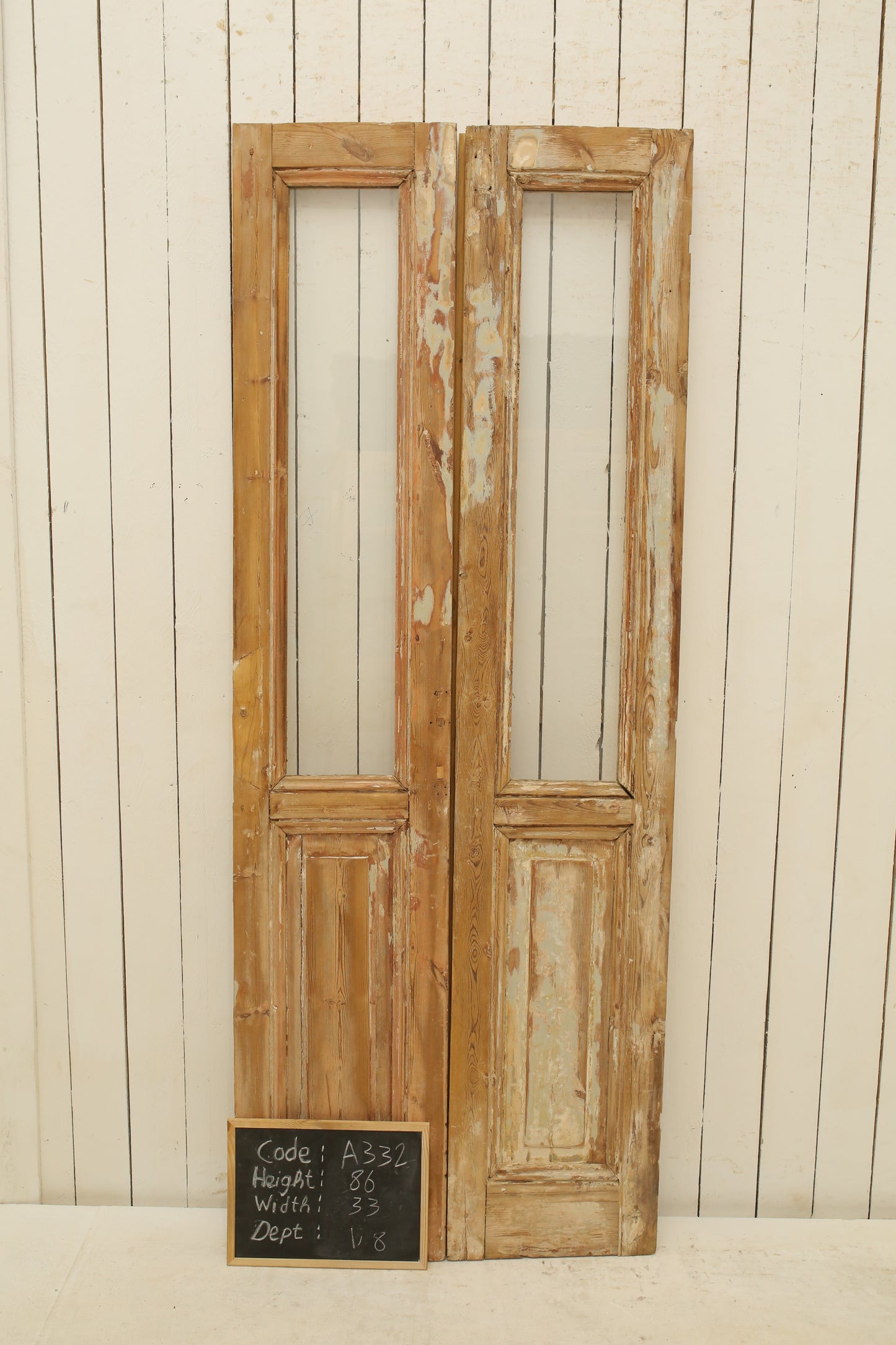 VINTAGE DBL FRENCH GLASS DOOR A332