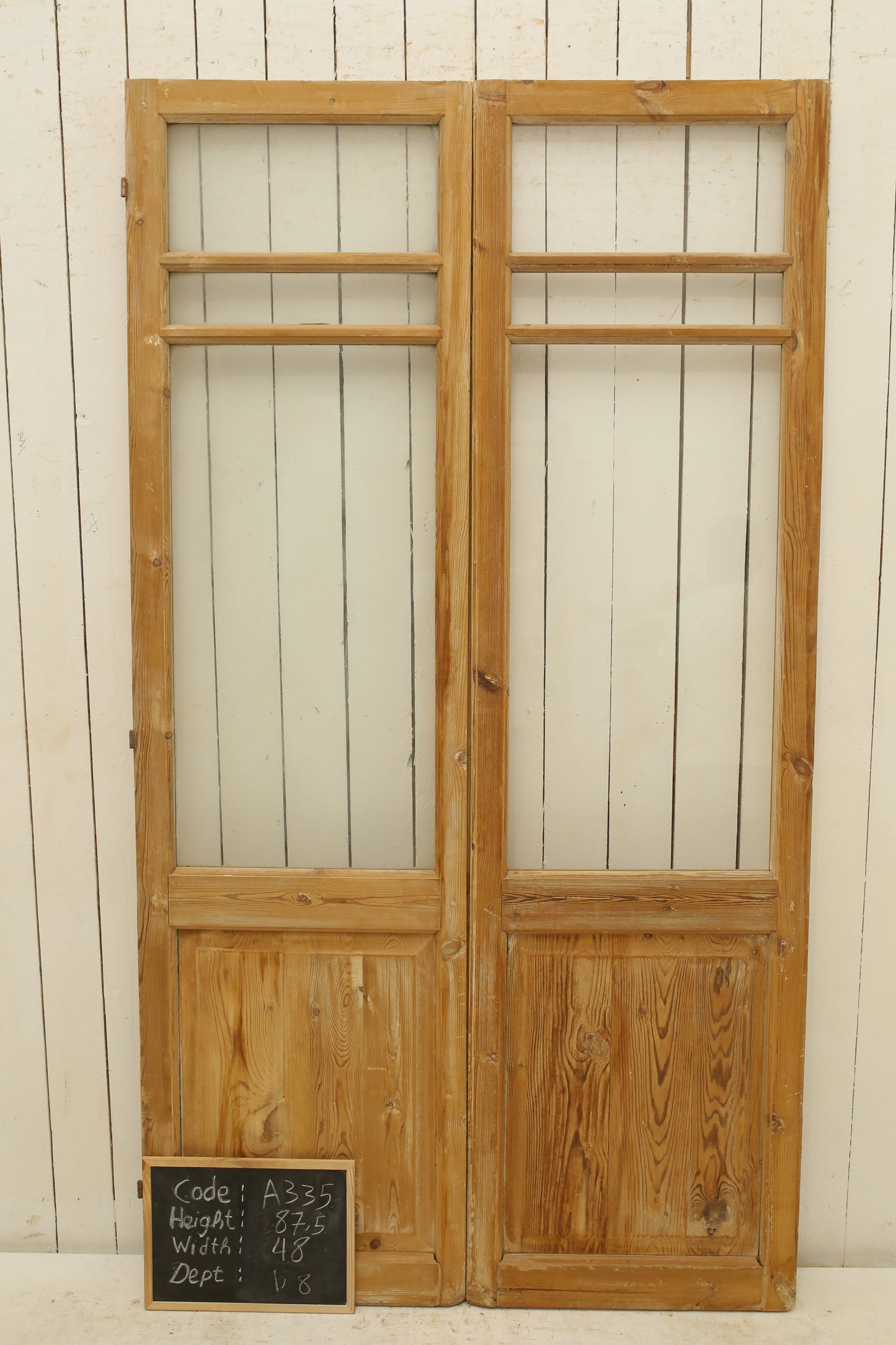 VINTAGE DBL FRENCH GLASS DOOR A335