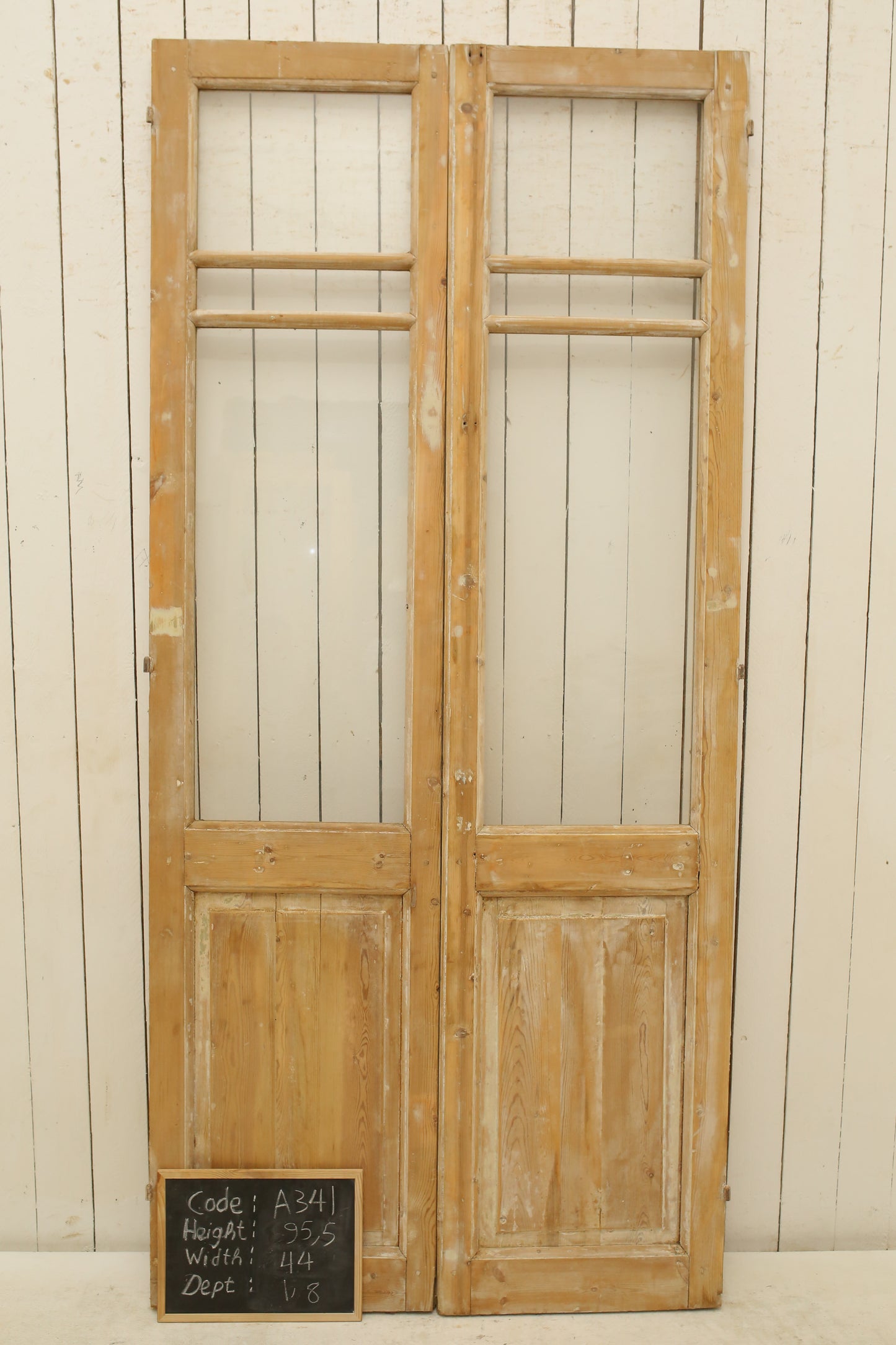 VINTAGE DBL FRENCH GLASS DOOR A341