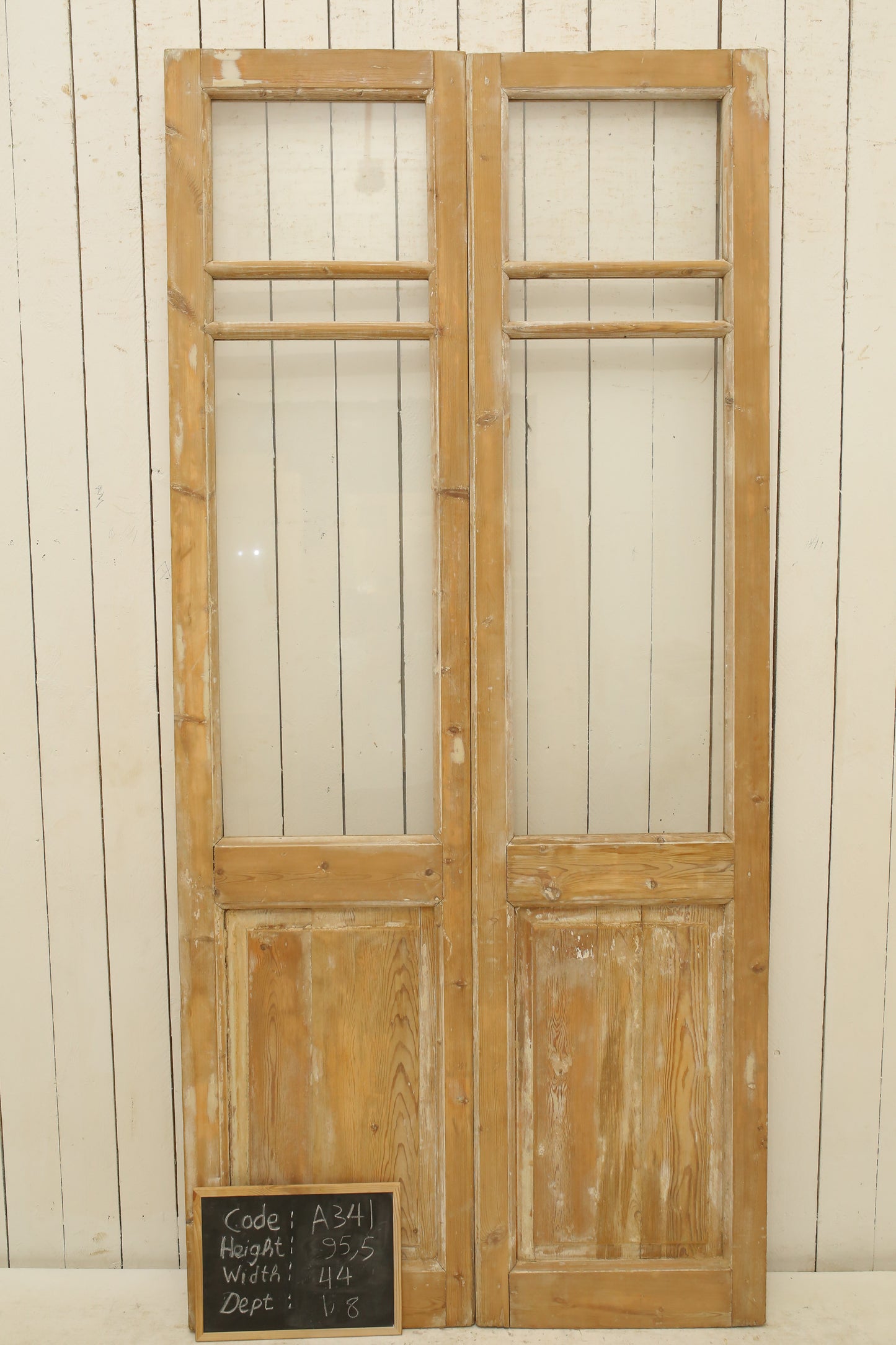 VINTAGE DBL FRENCH GLASS DOOR A341