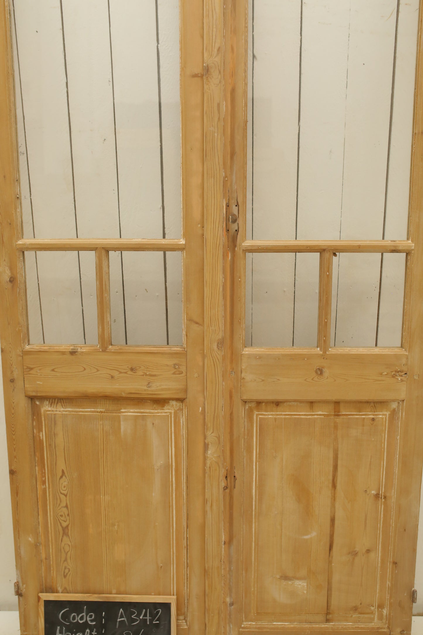 VINTAGE DBL FRENCH GLASS DOOR A342