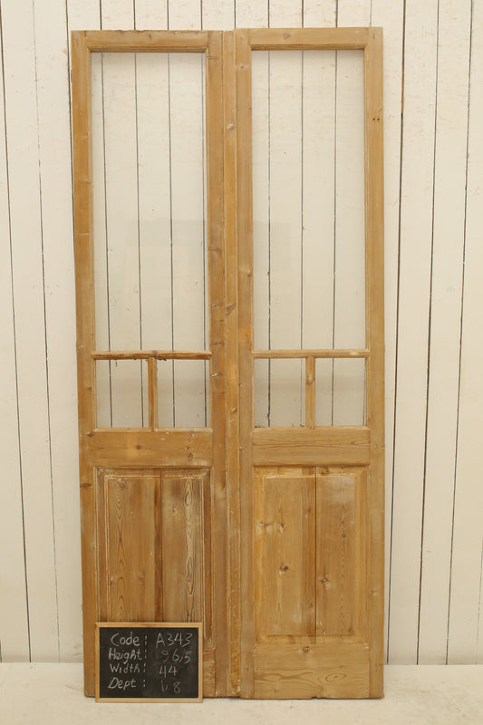 VINTAGE DBL FRENCH GLASS DOOR A343