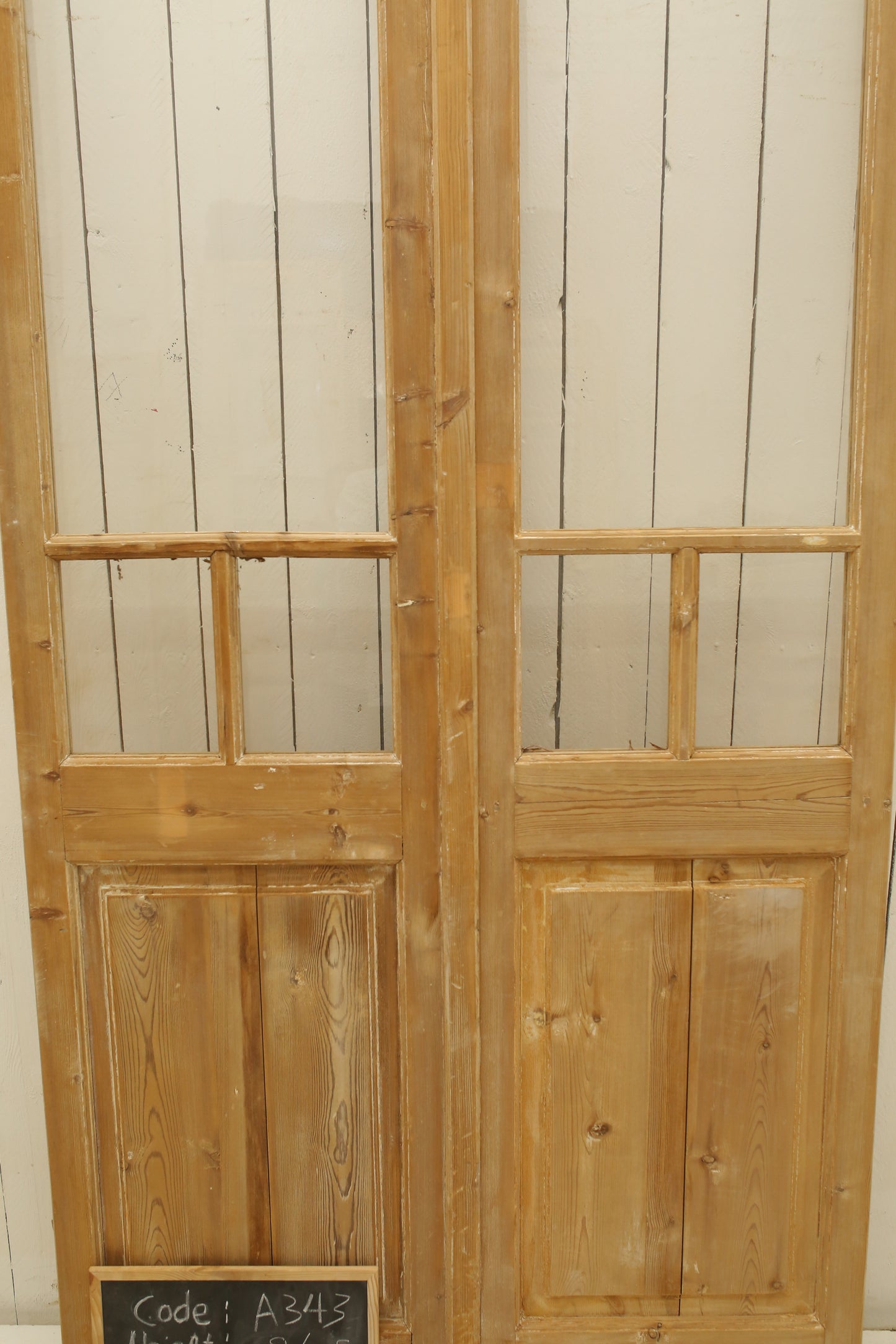 VINTAGE DBL FRENCH GLASS DOOR A343