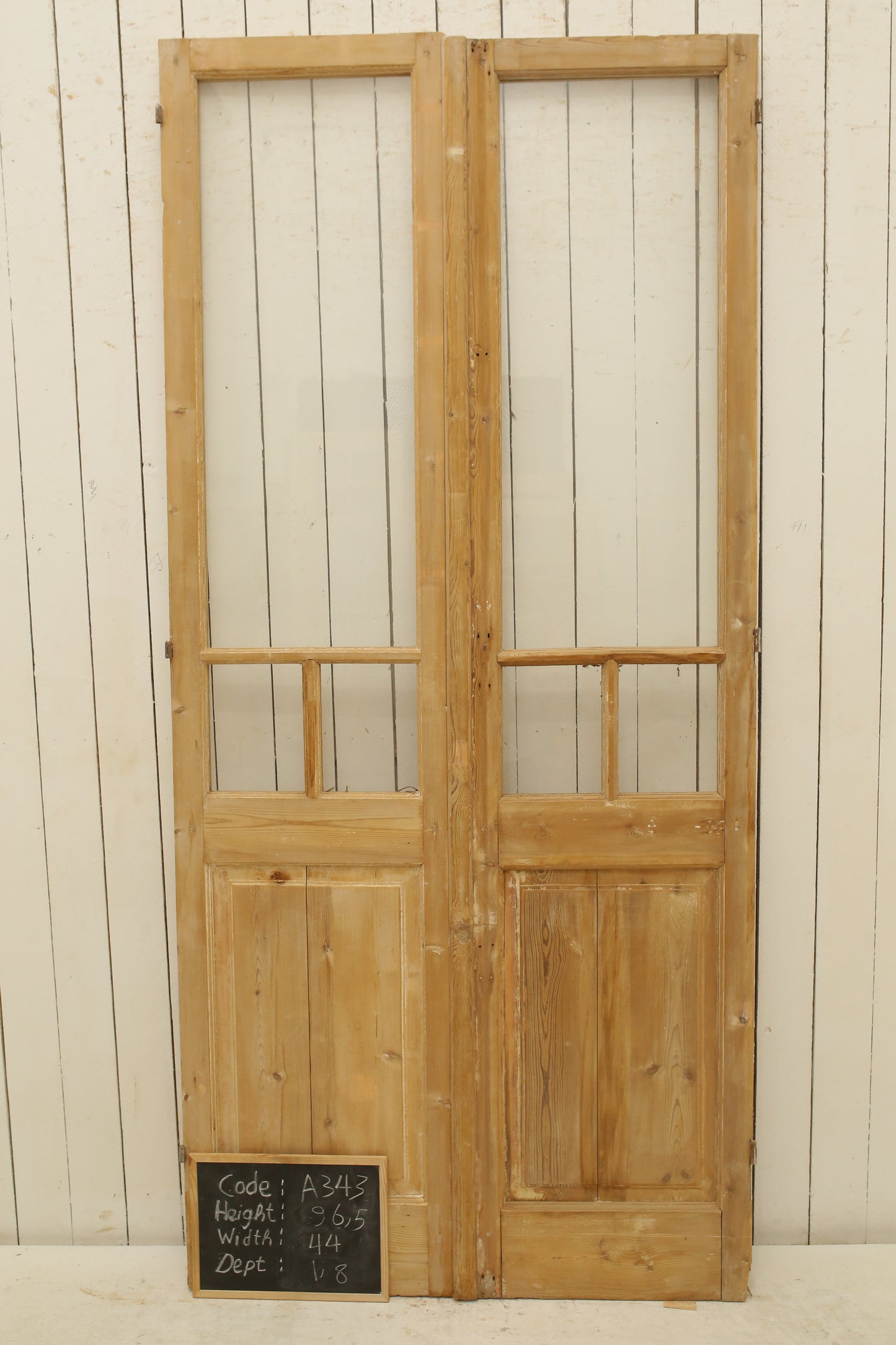 VINTAGE DBL FRENCH GLASS DOOR A343