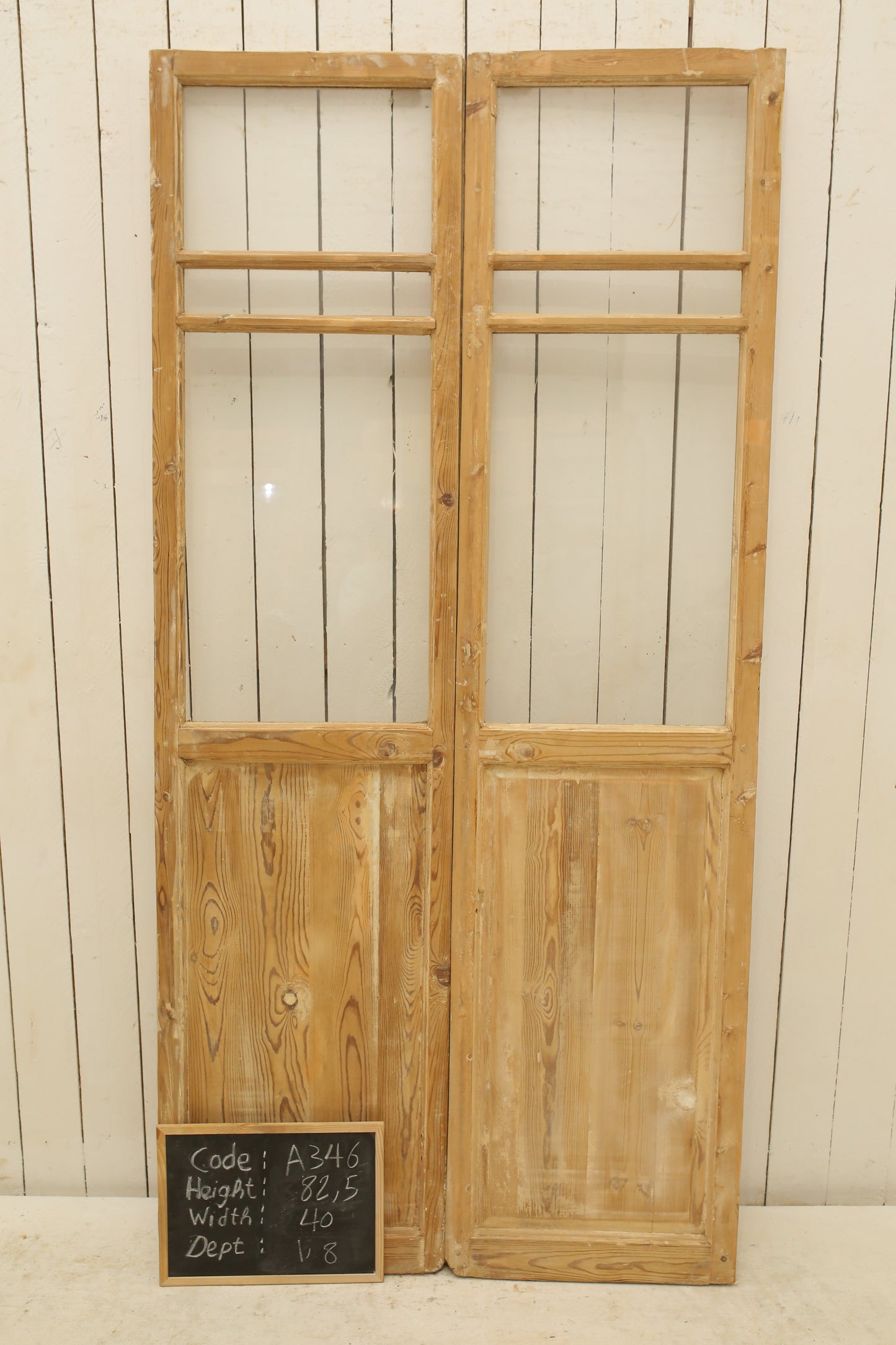 VINTAGE DBL FRENCH GLASS DOOR A346